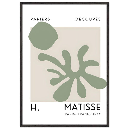 Artfulprints Poster met Lijst Matisse – Echoes of the sea   - 70x100 cm - Groen