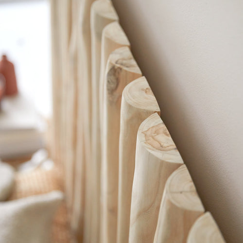 Tikamoon Hoofdbord van massief teakhout 180 cm - Naturel - vtwonen shop