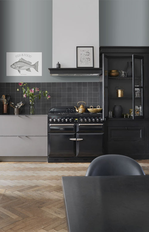 ESTAhome muursticker vis zwart - 70 x 46.5 cm - 159046
