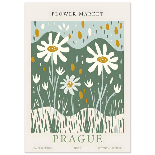 Artfulprints  Flower market - Prague II   poster A4 21x29.7 cm - vtwonen shop