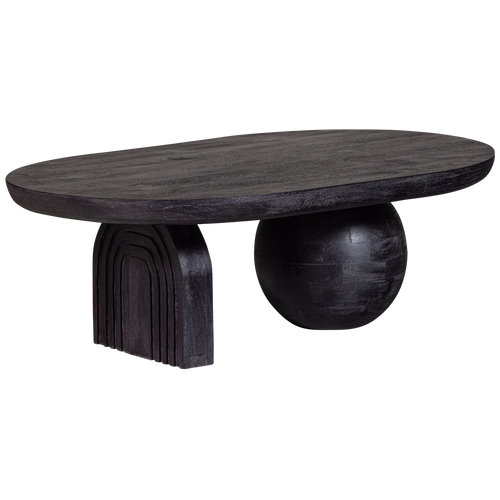 WOOOD salontafel Steppe - Mango Hout - Zwart - 38x110x72 - vtwonen shop