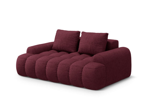 Cosmopolitan Design Bank Linz 2-zits, structurele stof bordeaux - 100x175x84cm