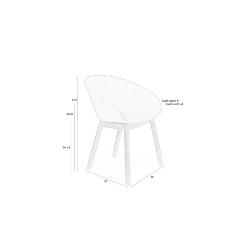 Zuiver Void Eetkamerstoelen Eiken  Zwart - Set van 2