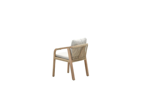Garden Impressions Santos dining fauteuil-acacia white wash-rope sand