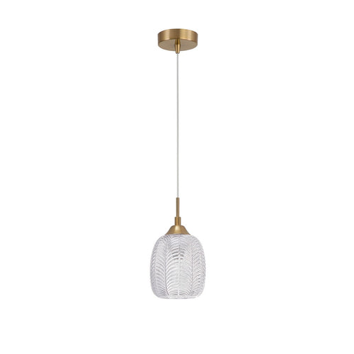 Merano Etobicoke Koepel Hanglamp Plafondlamp Helder Glas, Satijn Goud Metaal LED E27