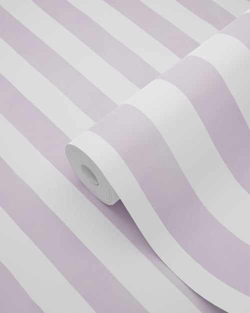 ESTAhome behang strepen paars en wit - 53 cm x 10.05 m - 131305 - vtwonen shop