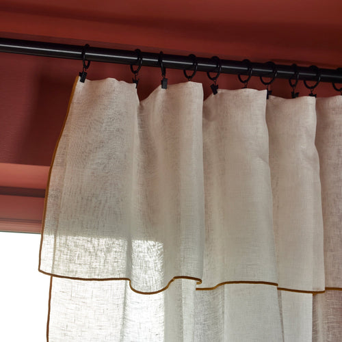 Madura Veiling Shadow hommel puur wit en oker 145x280 cm