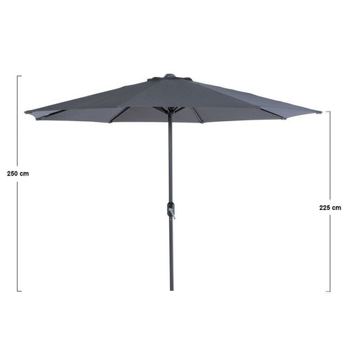 Garden Impressions stokparasol Lotus donker grijs - Ø300 cm