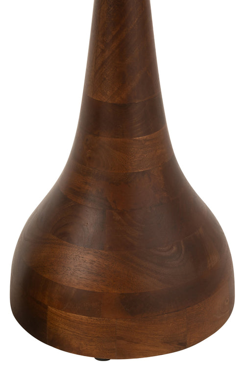 J-Line bijzettafel Paro - hout - bruin/zwart - 2 stuks