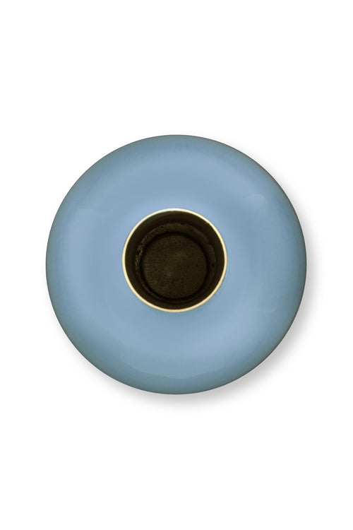 Pip Studio Vaas - Metaal - Lichtblauw - 19x33cm