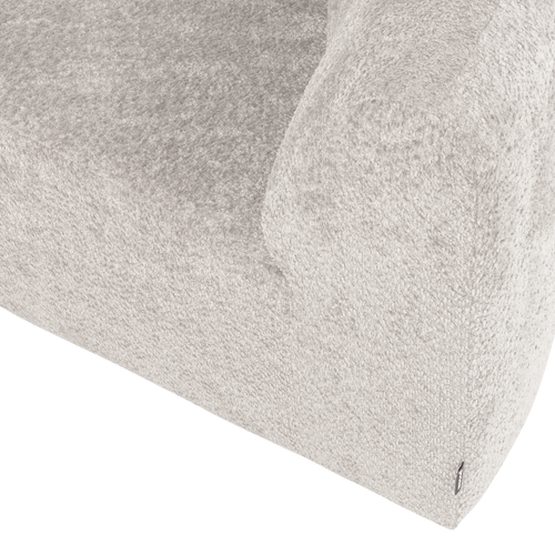 WOOOD hoekelement rond Mojo Base - Wollig - Ecru - 74x110x110