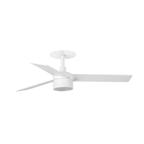 Faro Rudder Rudder Inbouwplafondventilator 106 cm TEK LED Matwit, Bladen van essenhout 4000K, 3 Omkeerbare Bladen