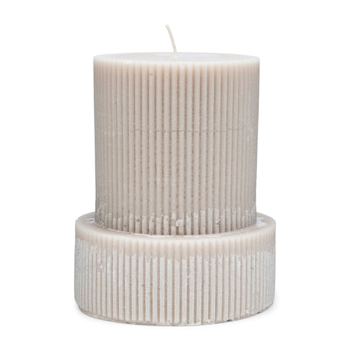 Rivièra Maison Statement Pillar Candle 12,5x15 - Paraffine - Wit - vtwonen shop