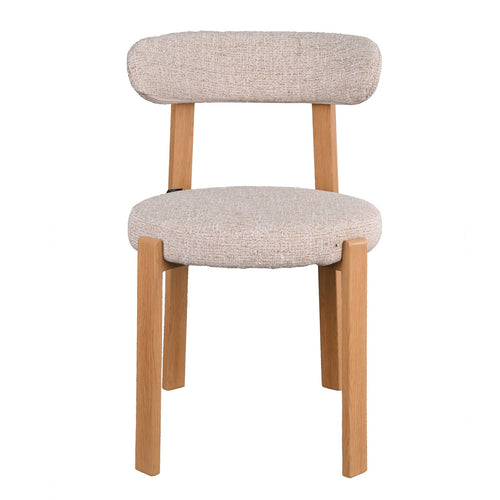 DÉJA Living Eetkamerstoel Lagan - Beige/Naturel Stof - Set van 2 - vtwonen shop