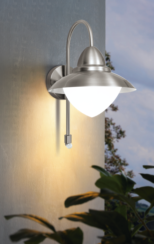 EGLO wandlamp buiten Sidney - e27 - 37,5 cm - sensor - rvs