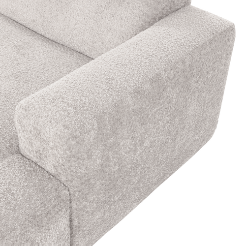 WOOOD chaise longue bank rechts Mojo Base - Wollig - Ecru - 74x112x162