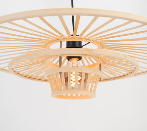 EGLO hanglamp Lydney - e27 - ø 57 cm - zwart/bruin - vtwonen shop