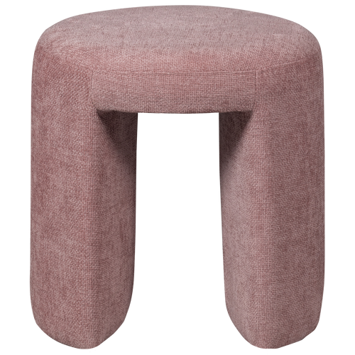 WOOOD kruk Charlie - Chenille - Blush - 47x45x45 - vtwonen shop