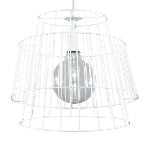 Sollux Lighting Hanglamp GATE wit - 35x35x130cm