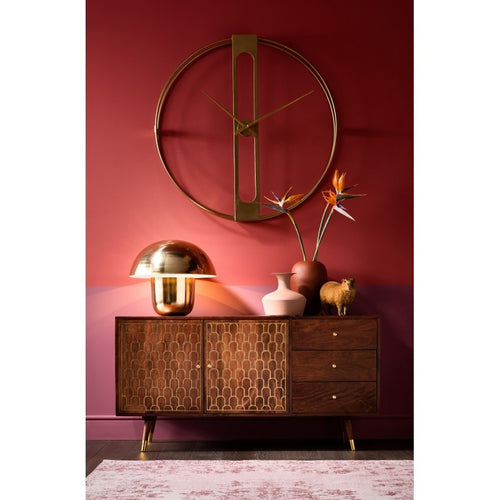 Kare Design Wandklok Clip Ø60cm goud