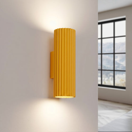 Sollux Lighting Wandlamp KARBON 20 geel - 6,5x8,5x20cm