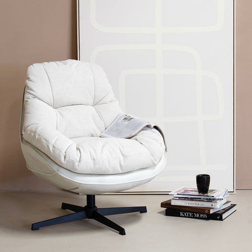 Giga Meubel Fauteuil Leonne - Stof/Metaal - Beige - vtwonen shop