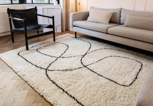Interieur05 Hoogpolig Vloerkeed Lines wit - 200 x 290 cm - vtwonen shop