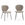Calicosy - MAORI Set van 2 Eetkamerstoelen - Groen - 48,5x50x48 cm