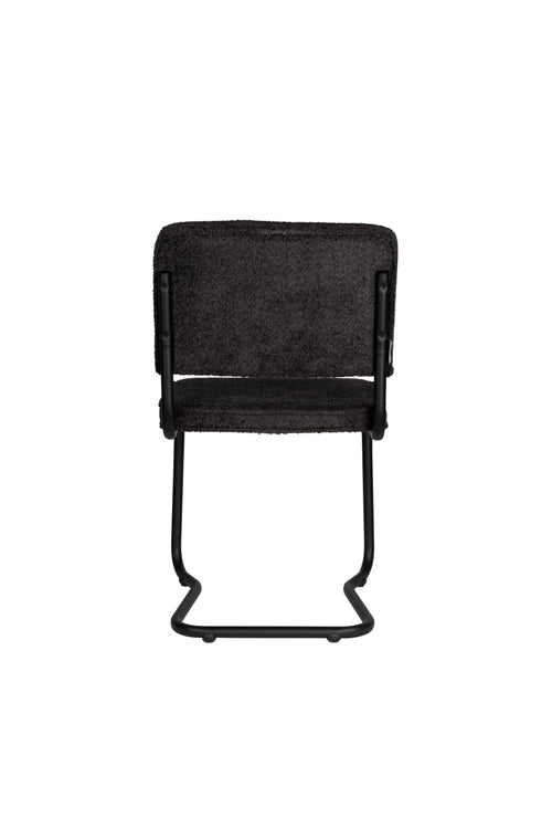 Zuiver Ridge Kink Eetkamerstoelen Soft Zwart - Set van 2 - vtwonen shop