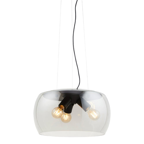 Lighto | Moderne hanglamp zwart met rookglas 3-lichts | Avalon - vtwonen shop