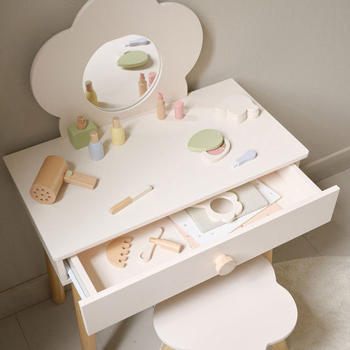 Petite Amélie Kinder kaptafel FLEUR - MDF - crème