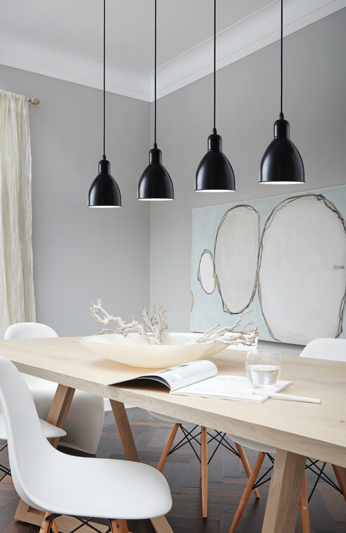 EGLO hanglamp Priddy - e27 - 97,5 cm - zwart/wit