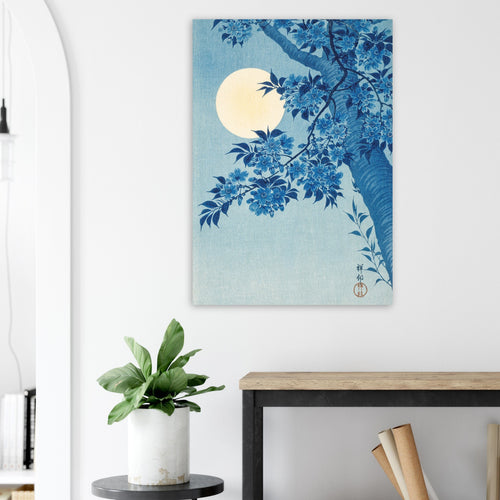 Ohara Koson - Blossoming cherry on a moonlit night   poster 30x40 cm - vtwonen shop