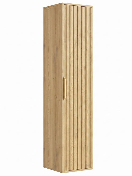 Badplaats Badkamerkast Rimini 38 x 33 x 170 cm – Eiken – Hangende Kolomkast met 1 Deur