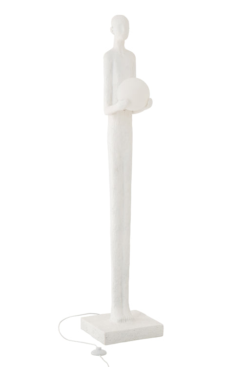 J-Line lamp Person - polyresin - wit