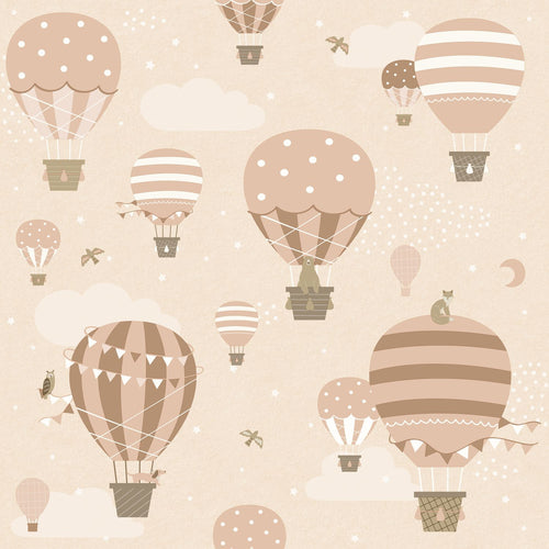 ESTAhome behang luchtballonnen licht terracotta - 50 x 900 cm - 131346 - vtwonen shop