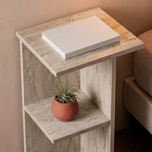 Calicosy - Vierkant nachtkastje met legplank LERAY - 36x36x60 cm