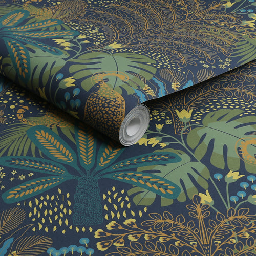 Envy Vliesbehang - Savannah Fauna - Blauw/Groen - 10mx52cm - vtwonen shop