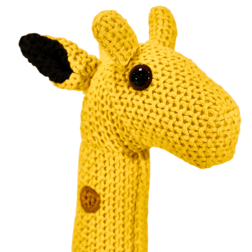 Pintado & Lacado knuffeldier Giraffe - geel - 40 cm