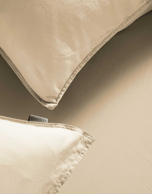 Essenza Minte dekbedovertrek - Eenpersoons – 140x200/220 cm - Oatmeal