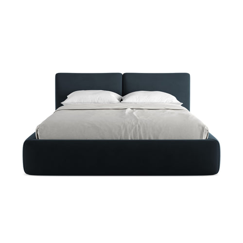 LaMiaSofa Bed met opbergruimte Milano - velours - koningsblauw - 180x228x82