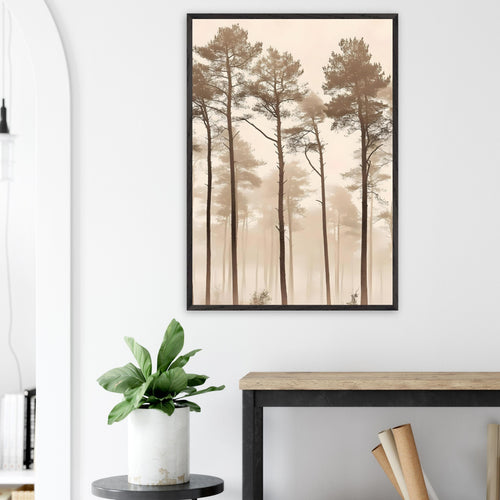 Artfulprints Poster Boho – Silent woods   - A4 21x29.7 cm - beige