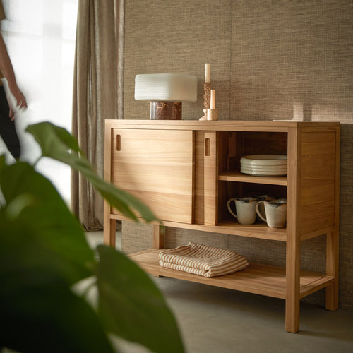 Tikamoon Buffetkast van massief teak 100 cm - Naturel