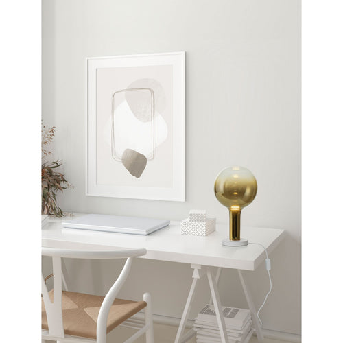 Nova Luce NOSTOS Bolvormige tafellamp goud, mat wit, aanraakgevoelige dimbare LED 3W 165lm 3000K