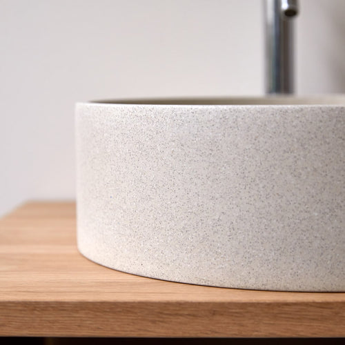 Tikamoon Ronde waskom in crème terrazzo ∅ 39 cm - Beige