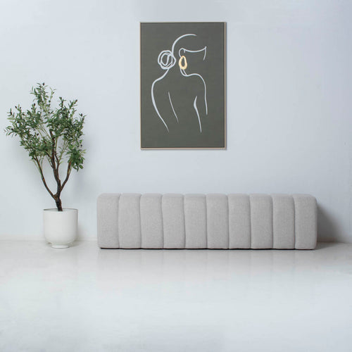 DÉJA Living Eetkamerbank Bogense - Beige Stof - 200x45x48cm