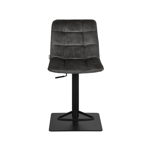 LABEL51 Barkruk Juul - Antraciet Velvet - Zithoogte 52–80cm