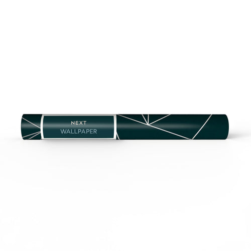 Next vliesbehang Scatter Geo Teal 10mx52cm