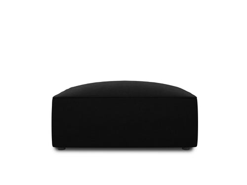 Micadoni Poef Ruby flueel, zwart - 93x93x40cm