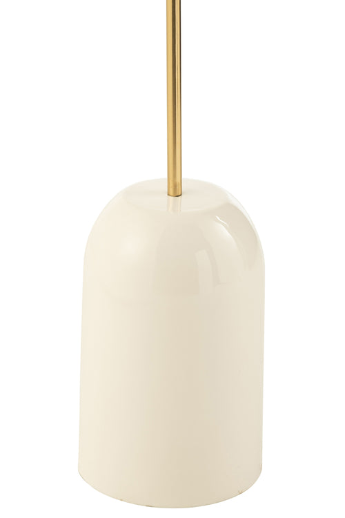 J-Line bijzettafel Schijf - metaal - wit/goud - vtwonen shop